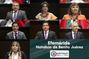 Diputados conmemoran el 216 Aniversario del Natalicio de Benito Juárez