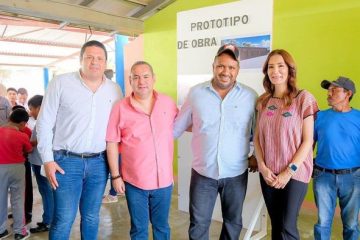 Participa diputada Carolina Zuarth en colocación de primera piedra para construcción de aulas dignas