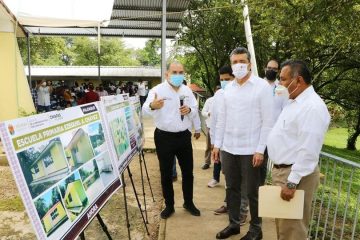 Rutilio Escandón inauguró espacios educativos en la Escuela Primaria “Ezequiel A. Chávez” de Palenque