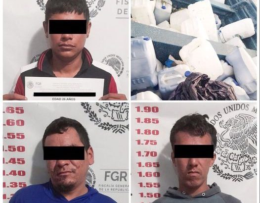Obtiene FGR a proceso en contra de tres personas por transporte de hidrocarburo