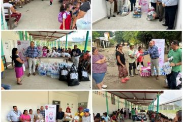 FGE entrega apoyos a familias damnificadas por las lluvias en Pichucalco