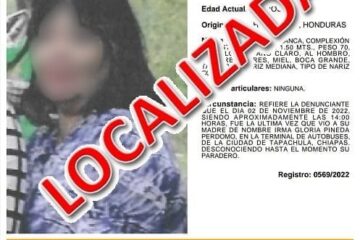 Localiza FGE en Tabasco a migrante hondureña con denuncia de persona no localizada en Tapachula
