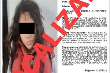 Localiza SSyPC a mujer con reporte de persona no localizada en Tuxtla