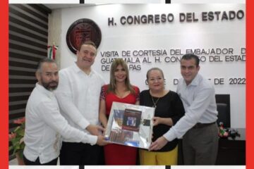 Recibe Congreso del Estado al cuerpo diplomático de Guatemala.
