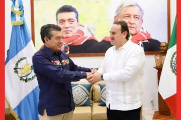 Rutilio Escandón se reúne con el embajador de Guatemala en México, Marco Tulio Chicas Sosa