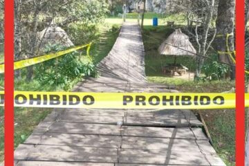 PC municipal verifica puente en el parque turístico Mamut luego de que colapsó