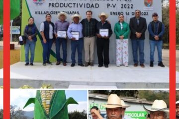 Alcalde Mariano Rosales Zuarth hace merecido reconocimiento a productores de maíz