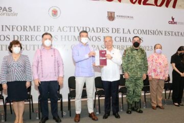 Asiste Rutilio Escandón al 5º Informe de Actividades del presidente de la CEDH, Juan José Zepeda