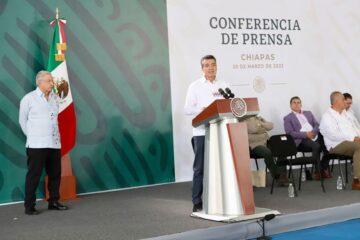 AMLO afirma que casi todos los hogares de Chiapas reciben apoyo federal; Rutilio Escandón agradece inversión en el estado