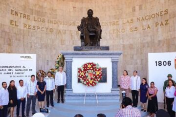 Conmemora Congreso de Chiapas 217 aniversario del natalicio de Benito Juárez