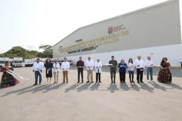 Inauguran Adán Augusto y Rutilio Escandón el Centro de Almacenamiento y Distribución de medicamentos e insumos