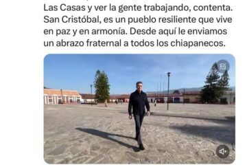 San Cristóbal «un pueblo resiliente  qué vive en paz y armonía»; Rutilio Escandon