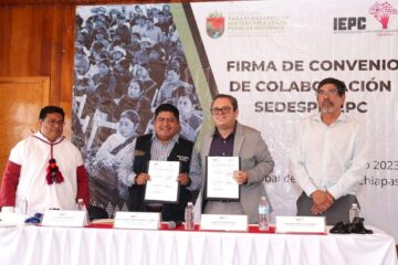 Firman IEPC y SEDESPI Convenio de Colaboración para fortalecer la cultura cívica, de participación ciudadana y democrática entre los pueblos indígenas
