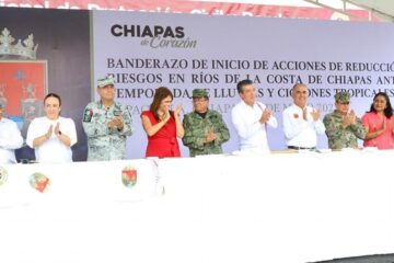Rutilio Escandón inició acciones de reducción de riesgos en ríos de la Región Soconusco