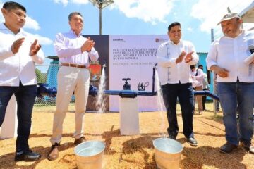 Beneficia Rutilio Escandón con Sistema de Agua Potable a habitantes de Nuevo Sonora, Palenque