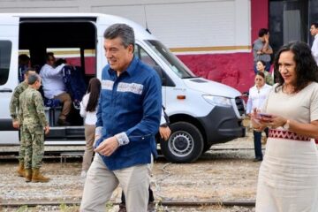 Rutilio Escandón acompaña al presidente AMLO en sobrevuelo y supervisión de obras en Chiapas