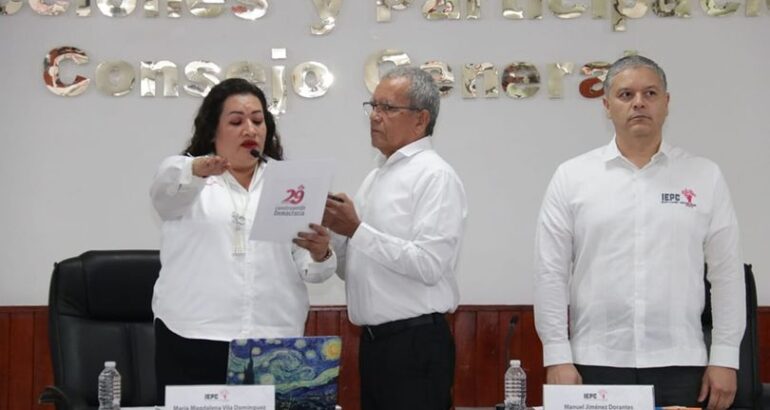 Vila Domínguez, Presidenta Provisional del IEPC en tanto se realiza el nombramiento definitivo