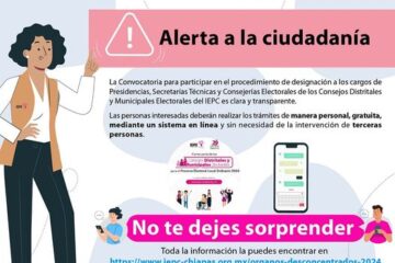 Advierte IEPC sobre falsa promoción de contratación para integrarse al órgano electoral