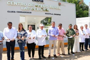 En Huixtla, inaugura Rutilio Escandón reconversión del Centro de Salud Rural Las Delicias