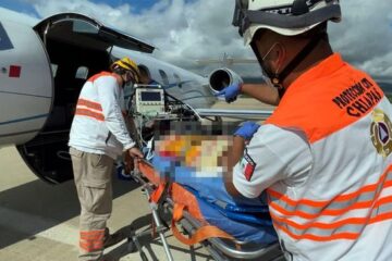 Trasladan vía aérea a Estados Unidos a un menor de edad por quemaduras en su cuerpo