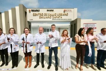 En Emiliano Zapata, Rutilio Escandón inaugura el Centro de Salud