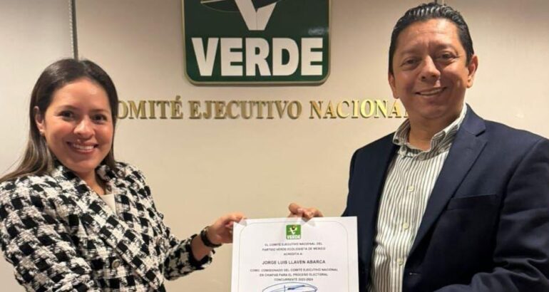 Designan a Llaven Abarca Coordinador Nacional Electoral del Partido Verde