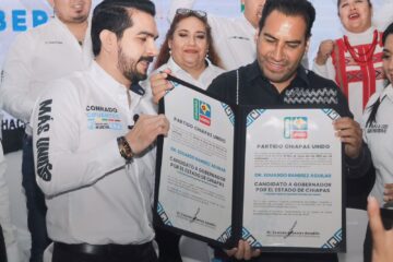 Eduardo Ramírez recibe constancia como candidato al gobierno de Chiapas por Chiapas Unido