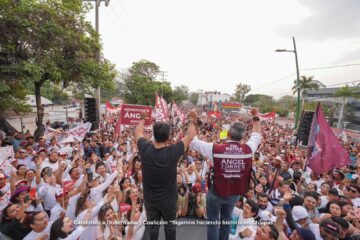 Multitudinario respaldo en Tuxtla a Eduardo Ramírez y Ángel Torres