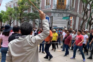 Conato de enfrentamiento entre maestros y marchistas