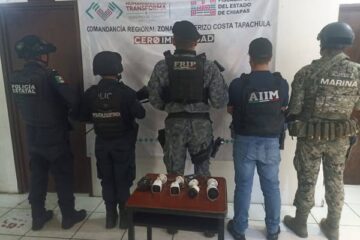 En operativo interinstitucional desinstalan cámaras de videovigilancia clandestina en Tapachula
