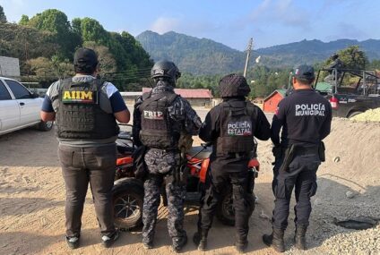 En operativo de seguridad aseguran vehículos abandonados y presuntos narcóticos en Pueblo Nuevo Solistahuacán