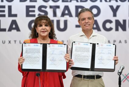 ACNUR y Gobierno de Chiapas firman convenio de colaboración