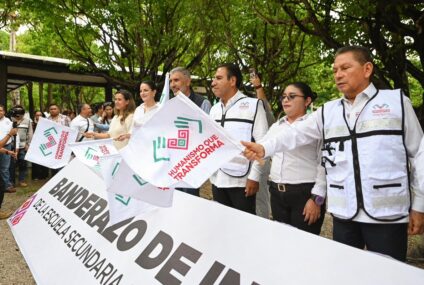 Eduardo Ramírez arranca obras para mejoramiento de la Escuela Secundaria General Joaquín Miguel Gutiérrez