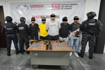 Detienen a célula de un cártel  con armas y narcóticos en #Tuxtla: FGE