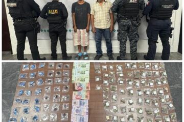 En operativo interinstitucional detienen a dos personas por posesión de presuntos narcóticos en Tuxtla Gutiérrez