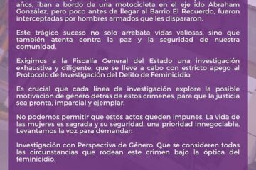 CEAMVLV se pronuncia contra nuevo feminicidio en Mapastepec, Chiapas