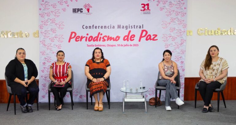 Realiza IEPC conferencia Magistral «Periodismo de Paz», dirigida a medios de comunicación