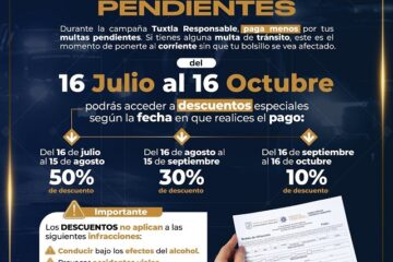 Continúa aprovechando el 50% de descuento en multas de Tránsito rezagadas: Angel Torres