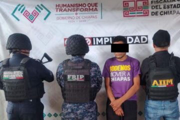 SSP y FGE detienen a masculino por presunta violencia familiar en Pantelhó