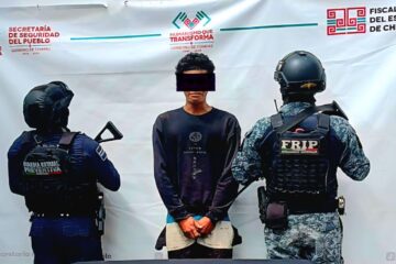 En operativo de seguridad en Tapachula detienen a masculino en posesión de narcóticos