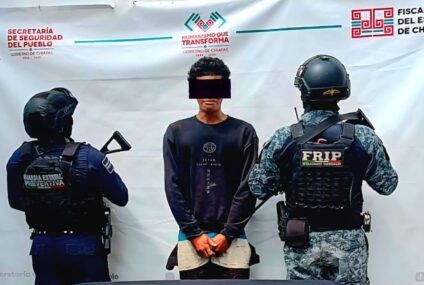 En operativo de seguridad en Tapachula detienen a masculino en posesión de narcóticos