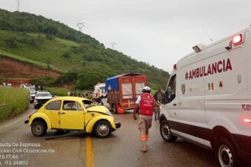 Accidente deja cuatro lesionados en Ocozocuautla, Chiapas