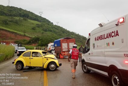 Accidente deja cuatro lesionados en Ocozocuautla, Chiapas