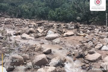 Verifican daños en ejido Las Flores por intensas lluvias