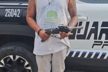 En operativo interinstitucional detienen a masculino por portación de arma de fuego en Tuxtla Gutiérrez