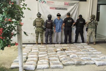 Decomisan 80 kilogramos de presuntos narcóticos en Ciudad Hidalgo