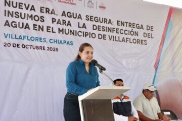 En Joaquín Miguel Gutiérrez se realiza entrega de insumos para la desinfección del agua