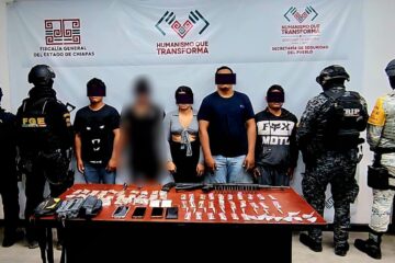 Detienen a cinco personas armadas, con presuntos narcóticos y vehículo con reporte de robo en Cintalapa