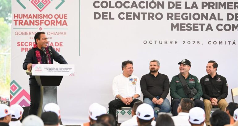 Eduardo Ramírez impulsa obras de infraestructura en Comitán para fortalecer la educación y la protección civil