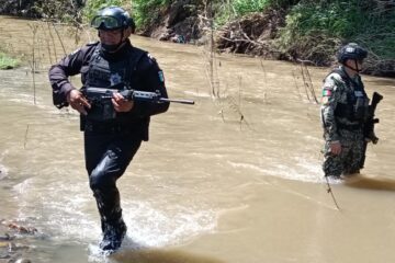 Despliegan operativo en la zona fronteriza del municipio de Suchiate